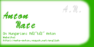 anton mate business card